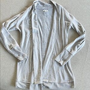 Maurices Light Gray Open Front Cardigan